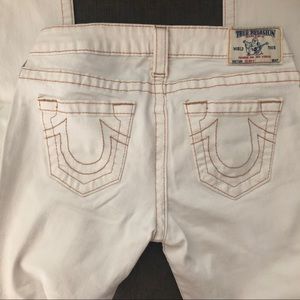 White True Religion skinny jeans